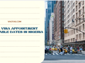 U.S. Visa Appointment Available Dates In Nigeria